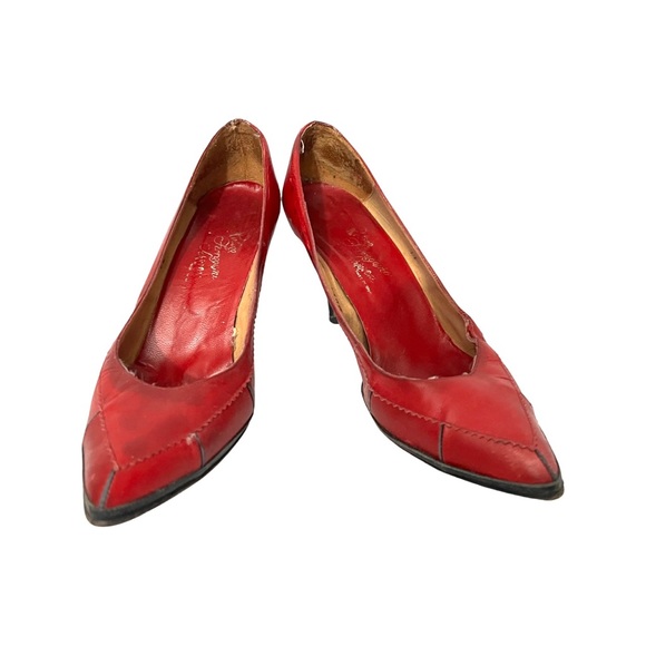 Rosina Ferragamo Schiavone Vintage 70s 80s Size 7 1/2 Heels Leather…Make Offer! - Picture 2 of 5